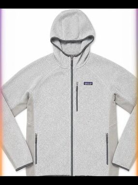 Patagonia Men's Gray Full-Zip Hooded Jacket MEDIUM